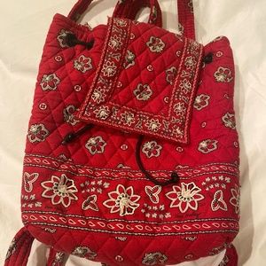 Excellent condition Vera Bradley Red Bandana backpack